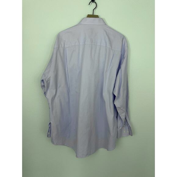 David Donahue Lavender Dress Shirt 18.5 34/35 Men’s Classic Cotton - Picture 5 of 7